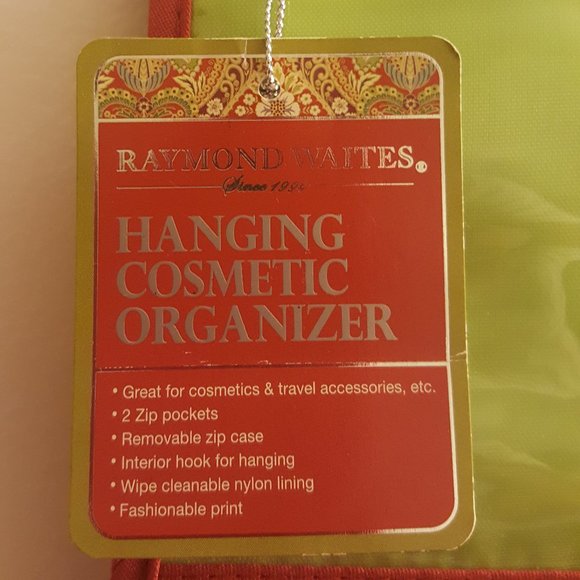 Hanging Cosmetic Organizer with velcro zip case - Picture 3 of 8